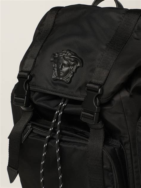 versace nylon backpack|versace summer backpack for men.